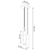 Wisząca lampa loftowa SL.1013 nad wyspę biała drewniana