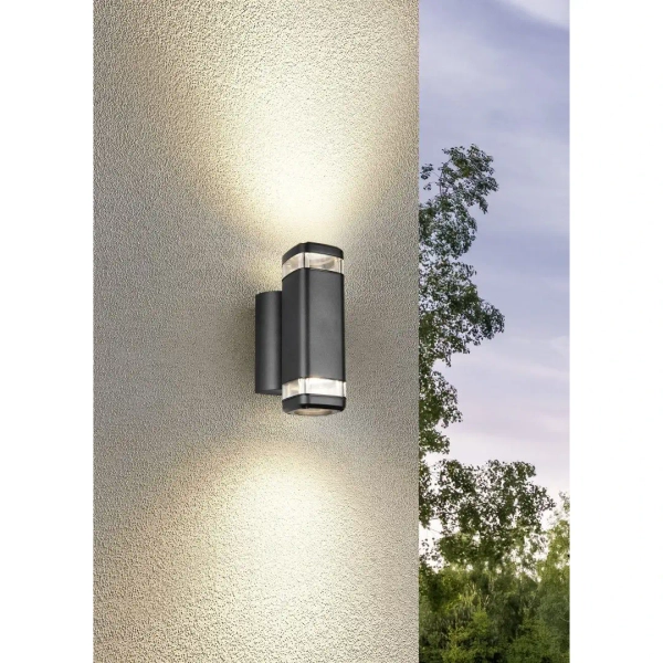 Lampa ścienna zewnętrzna BARCELOS R26446232 góra-dół IP44 czarny