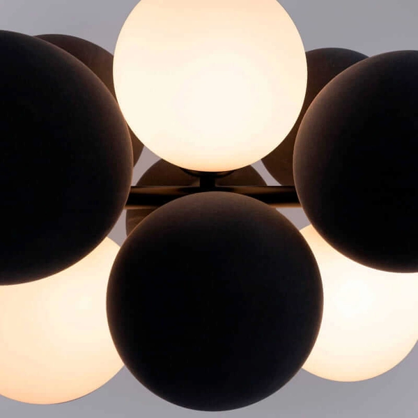 Lampa kulista wiesząca Vino ABR-GRAPPA-H-S Abruzzo balls czarne białe