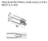 Zasilanie szynoprzewodu uziemienie lewe 4 wires Track Power Adaptor MHT1-C/L-WH Maxlight do systemu 3-fazowego 230V białe