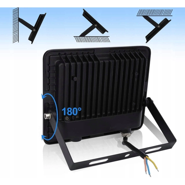 Ogrodowy naświetlacz ruchomy CGNASLED50W IP44 czarny