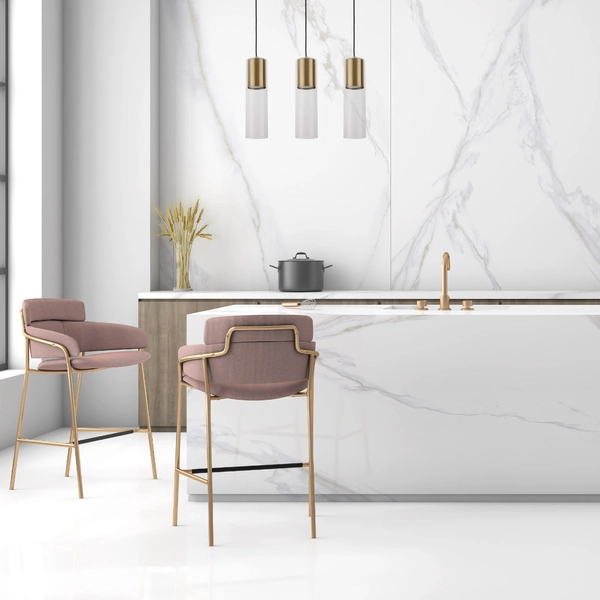 Złota lampa wisząca Manacor LP-232/3L GD Light Prestige salonowe tuby do jadalni