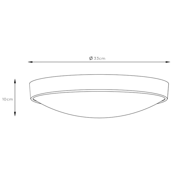 Kuchenny plafon Lex 08109/02/30 Lucide okrągły metalowy czarny