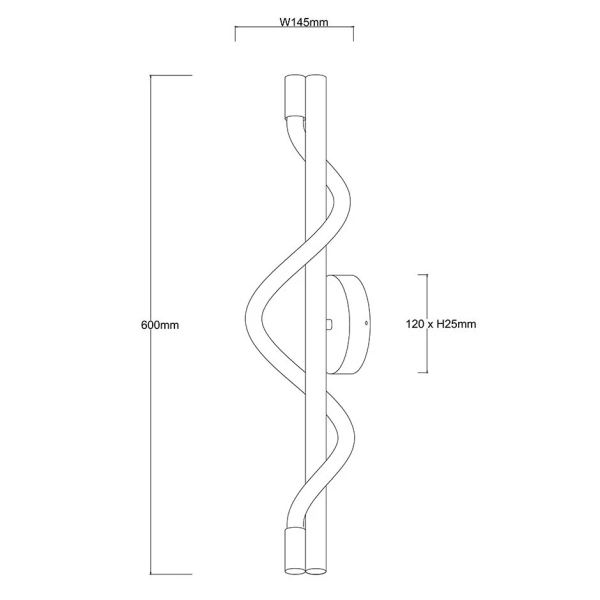 Ścienna lampa glamour Meleca LP-2345/1W GD LED 12W 3000-6000K złoty