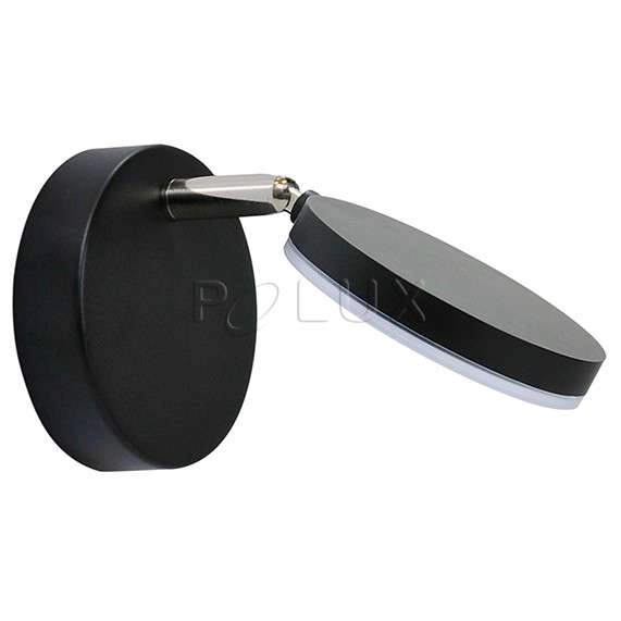 Kinkiet LAMPA ścienna CAPRI 308375 Polux regulowana OPRAWA okrągła LED 5W 3000K czarna