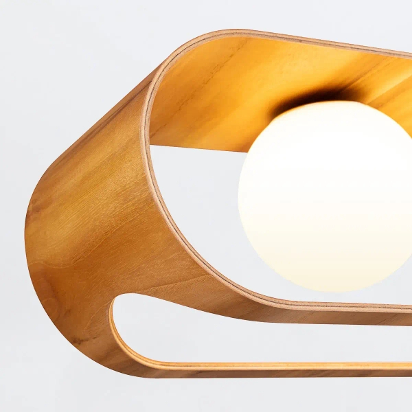 Potrójna lampa wisząca kule Sfera QN-SFERA-3P-TEAK brązowy biały