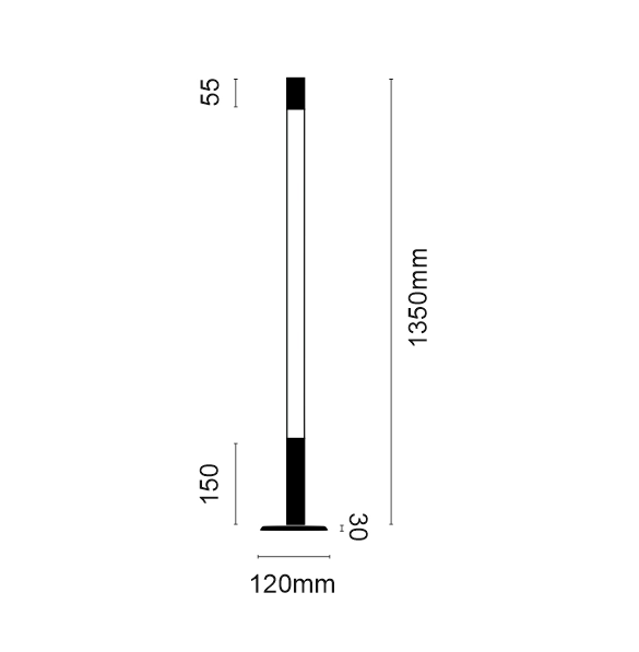 Stojąca lampa zewnętrzna Natsu 9903 Shilo LED 8W słupek IP44 antracyt