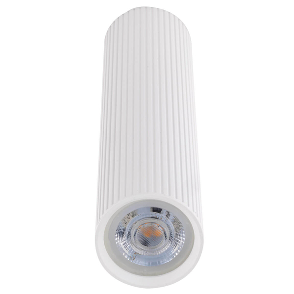 Podłużna lampa sufitowa Tune 10027 tubka do przedpokoju biała
