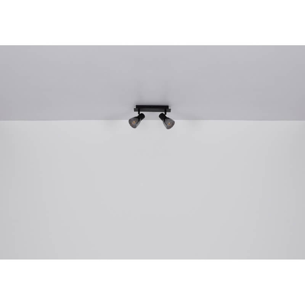 Sufitowa lampa ruchoma Claude 54307-2 czarna przydymiona