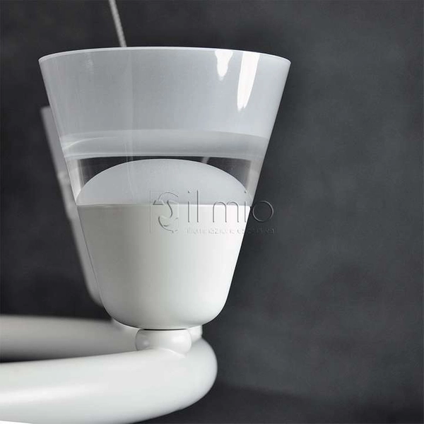 LAMPA wisząca BELL LED 45W 3000K 306678 IL MIO okrągła OPRAWA zwis aluminium biały