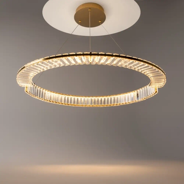 Lampa pierścieniowa wisząca Krone P097PL-L45BS3K LED 45W 3000K mosiądz