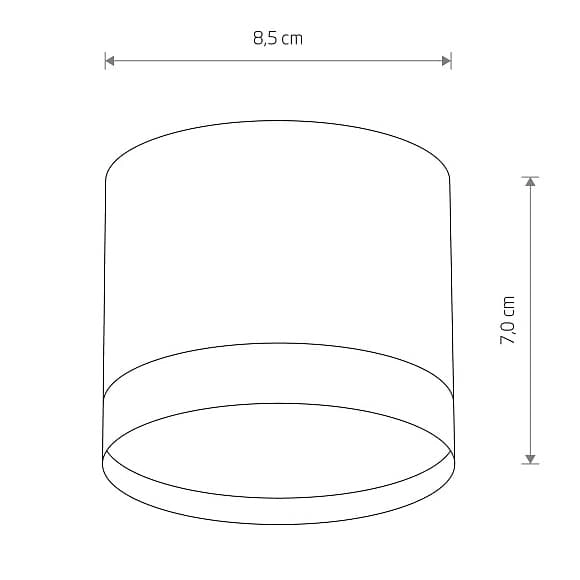 Natynkowa lampa sufitowa Silba 10476 Nowodvorski okrągła tuba biała