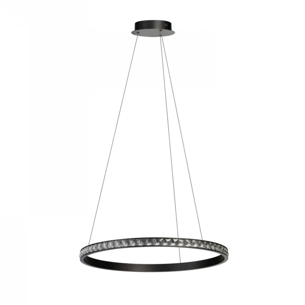 Lampa wisząca pierścieniowa do salonu AZALEA LED 30W 3000K AZ6772 metalowa ring czarna
