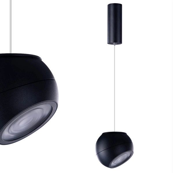 Wisząca lampa kulista Skye AZ4521 LED 12W 3000K ball do przedpokoju czarna