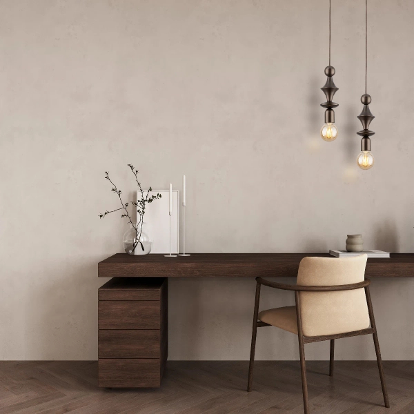Modernistyczna lampa zwisająca Tower Brown 10703 do salonu brązowy