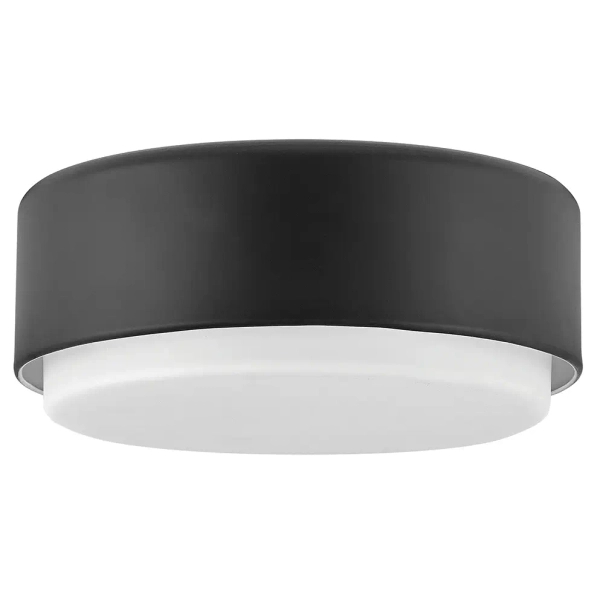 Minimalistyczny plafon Cedric HK-CEDRIC-F-S-BK szklany czarny biały