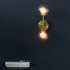 Lampa ścienna hampton L&-196691 Light& szklane kule plisowane mosiądz