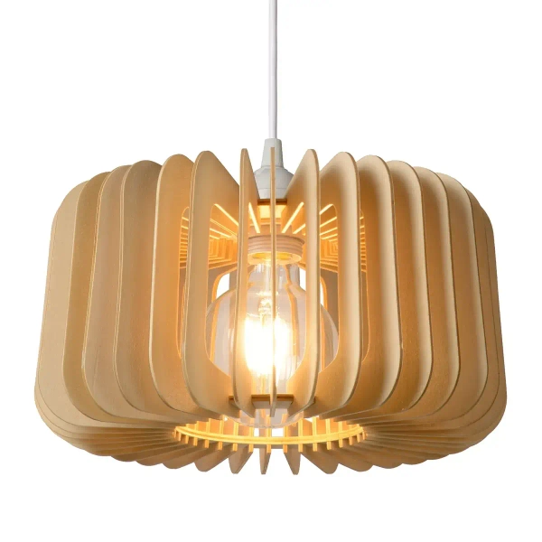 Wisząca lampa skandynawska Etta 46406/29/76 Lucide drewniana biała