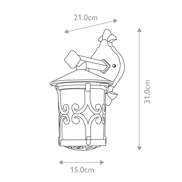 Kinkiet na elewację Hereford BL8-BLACK Elstead zewnętrzny ogrodowy czarny