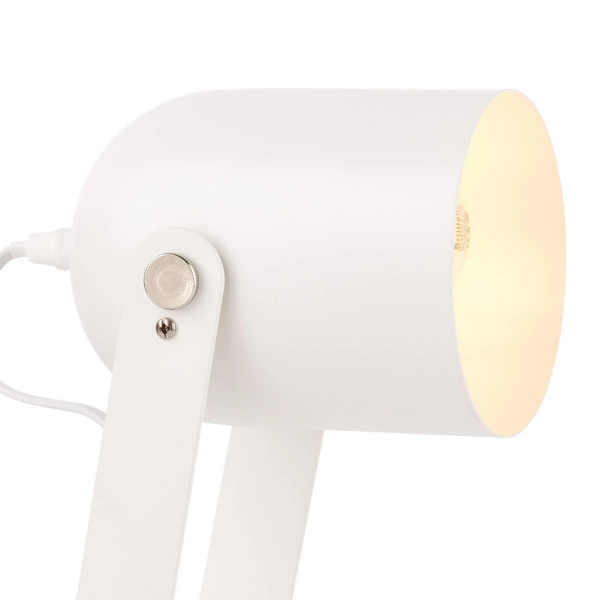 Regulowana stołowa lampa Yan 98960/05 reflektor metalowy biały