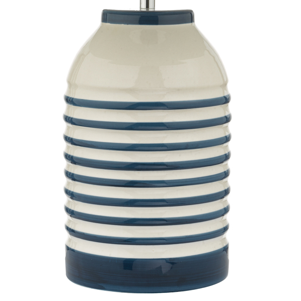 Ceramiczna lampa stołowa Zabe ZAB4223 Dar Lighting w paski niebieska biała