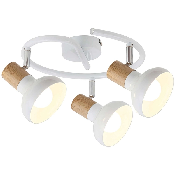 LAMPA sufitowa HOLLY 5946 Rabalux regulowana OPRAWA reflektorki skandynawskie drewno buk białe