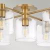 Sufitowa lampa szklana AXEL QN-AXEL5-HB do sypialni mosiądz przezroczysty