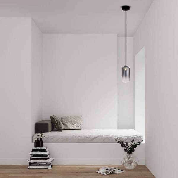 Szklana lampa wisząca ANUCO LE44611 LED 3W 3000K szklana tuba szary