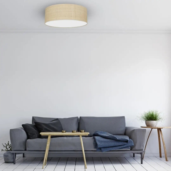 Ekologiczna lampa sufitowa MARSHALL MLP7488 do salonu beżowy biały