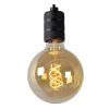 Okrągła lampa wisząca Jova 08426/01/30 Lucide szklana złota czarna