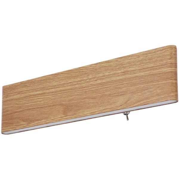 LAMPA ścienna SIEGFRIED 41751W-12 Globo prostokątna OPRAWA kinkiet LED 12W 3000K metalowy drewno