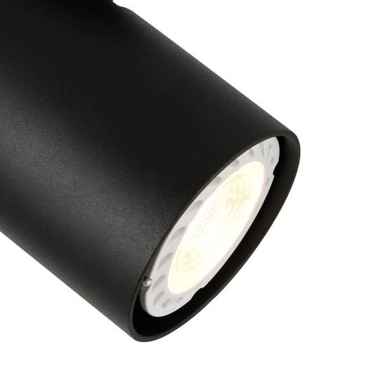 Sufitowa LAMPA plafon LUMSI SPL-2071-1-MC-BL Italux regulowana OPRAWA metalowy reflektorek czarny