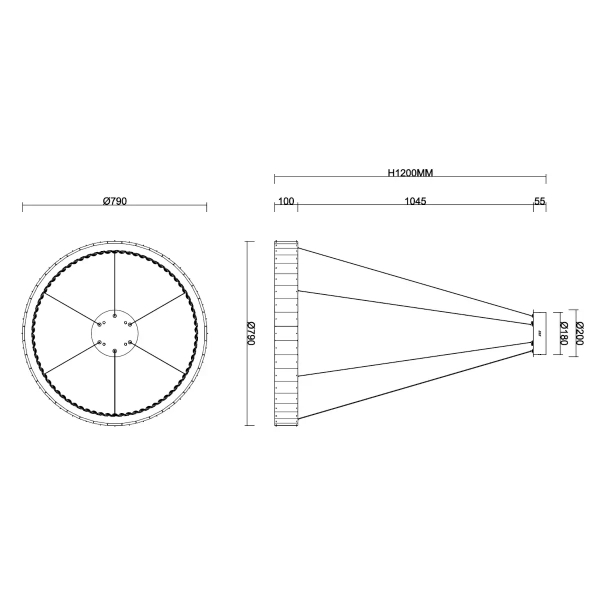 Okrągły żyrandol SAVOY P0696 nikiel LED 1x40W 3000K do salonu