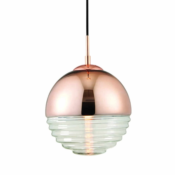 Kulista lampa zwis Paloma 68956 Endon transparentna miedziana