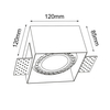 Lampa pojedyncza sufitowa Cage 3268 BROSline do kuchni czarna