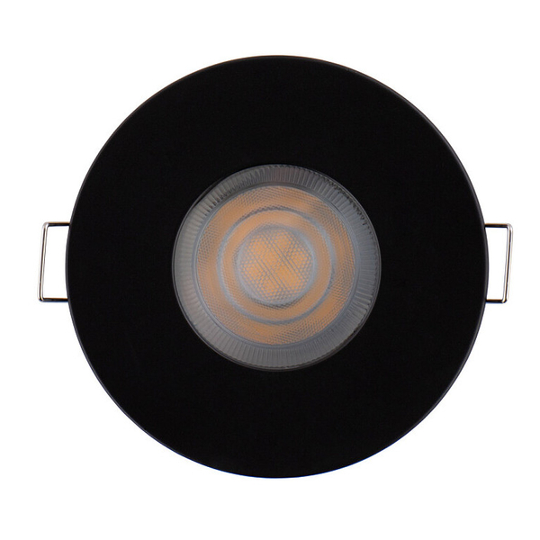 Oczko do zabudowy Golf 8376 czarna lampa wpuszczana schodowa