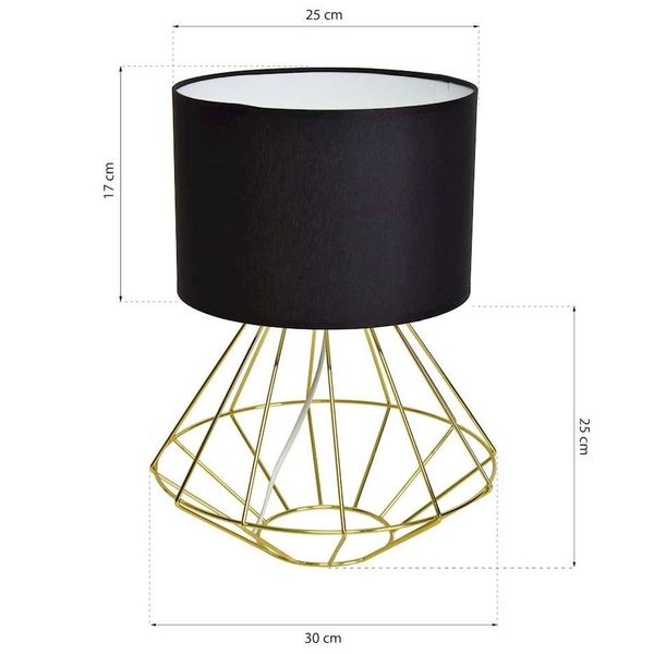 Stojąca LAMPKA industrialna LUPO MLP6272 Milagro metalowa LAMPA stołowa klatka na biurko czarna