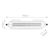 Szklany kinkiet łazienkowy Espada QN-ESPADA-2W-BG LED 23W 3000K IP44 złoty