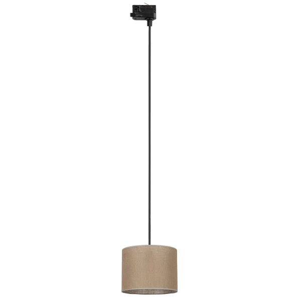 Lampa wisząca szynowa trójfazowa Tracer 10696 tuba z abażurem brązowa
