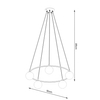 Lampa wisząca Yoli SL.1214 ring balls nad stół czarna biała