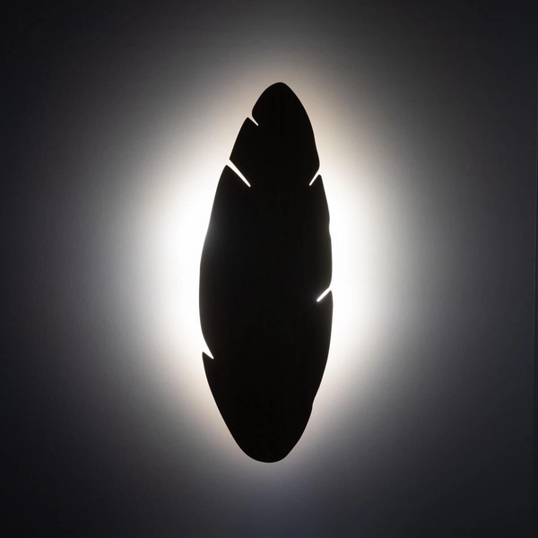 Ekologiczna lampa naścienna Hoja 5565 liść do jadalni drewniana