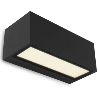 Elewacyjna LAMPA ścienna GEMINI 5189112012 Lutec prostokątna OPRAWA kinkiet LED 20W 3000K metalowy IP54 czarny