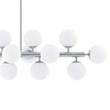 Wisząca LAMPA modernistyczna CUMULUS 10751143 Kaspa metalowa OPRAWA szklane kule balls ZWIS molekuły chrom białe