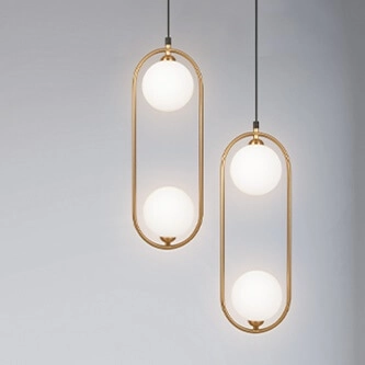 Lampa wisząca eliptyczna Ring MOD013PL-02BS1 zwis mosiądz