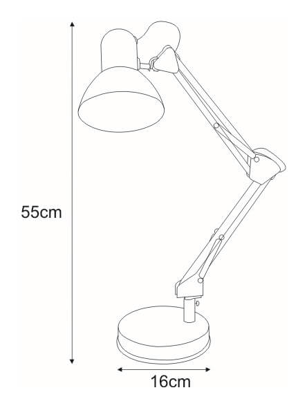 Metalowa lampa nocna Cosmo K-MT-COSMO Kaja do sypialni czarna srebrna