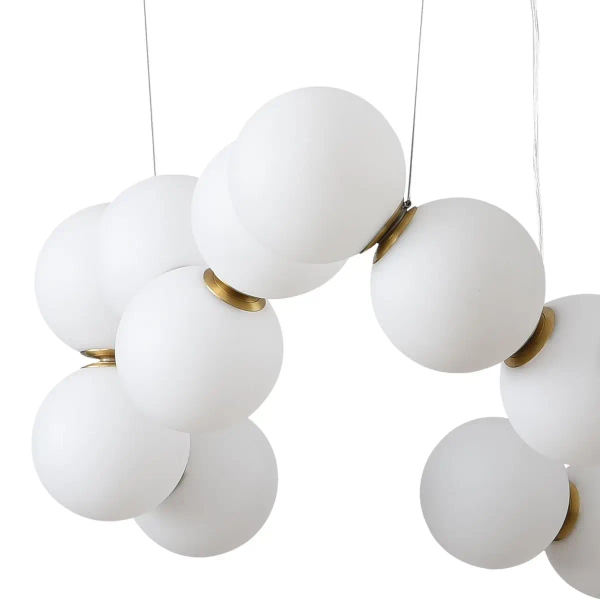 Wisząca lampa Coralli DP0254-800 Step LED 96W 3000K kule mosiądz biały