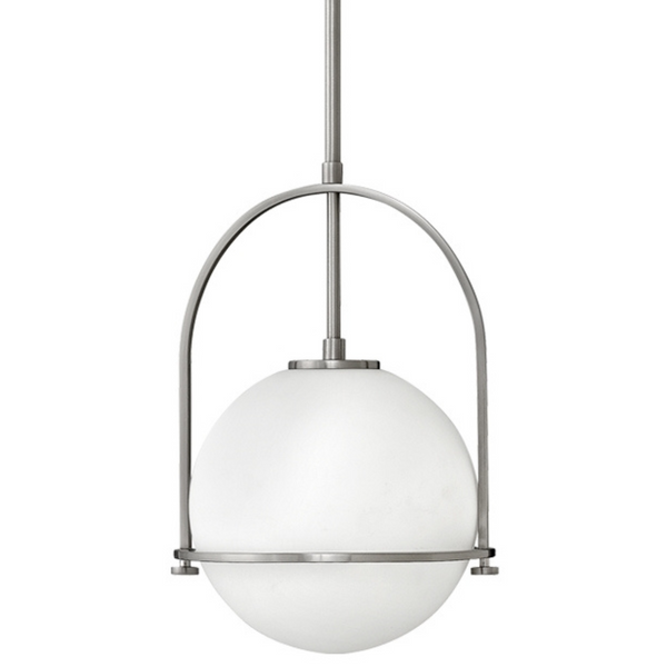 Lampa wisząca retro QN-SOMERSET-P-O-BN szklana nikiel