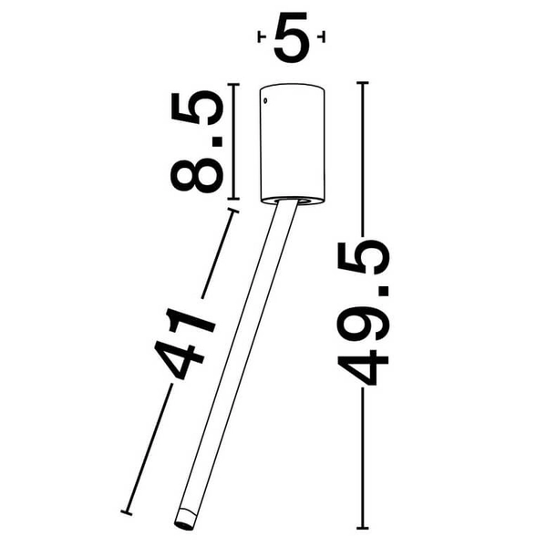 Jadalniana lampa sufitowa ABAPO LE44697 LED 4W 3000K regulowana tubka czarny