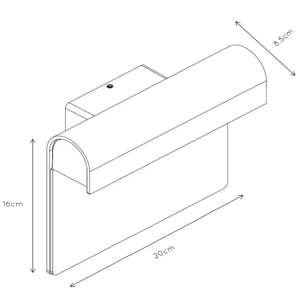 Kinkiet z numerem domu Thesi 27881/06/30 Lucide LED 6W 3000K IP54 czarny