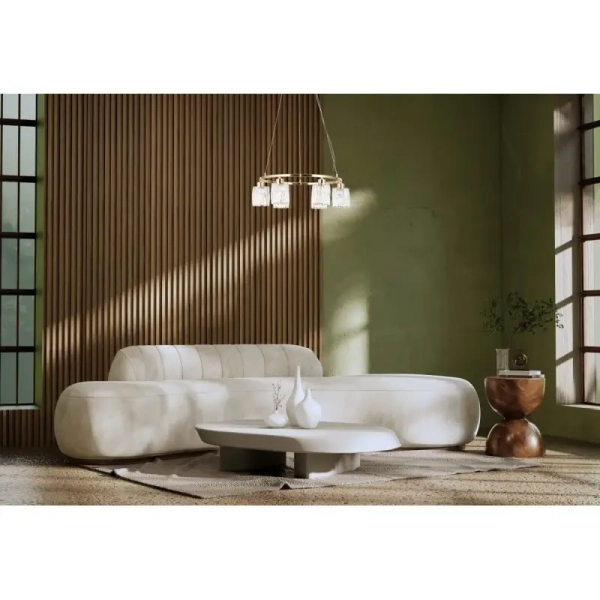 Nowoczesna lampa wisząca tuby Simona PND-40814-6-HBR złoty przezroczysty